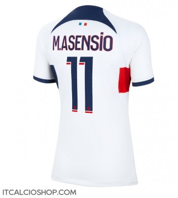 Paris Saint-Germain Marco Asensio #11 Seconda Maglia Femmina 2023-24 Manica Corta